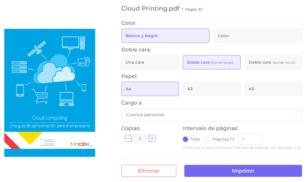 Impresión cloud